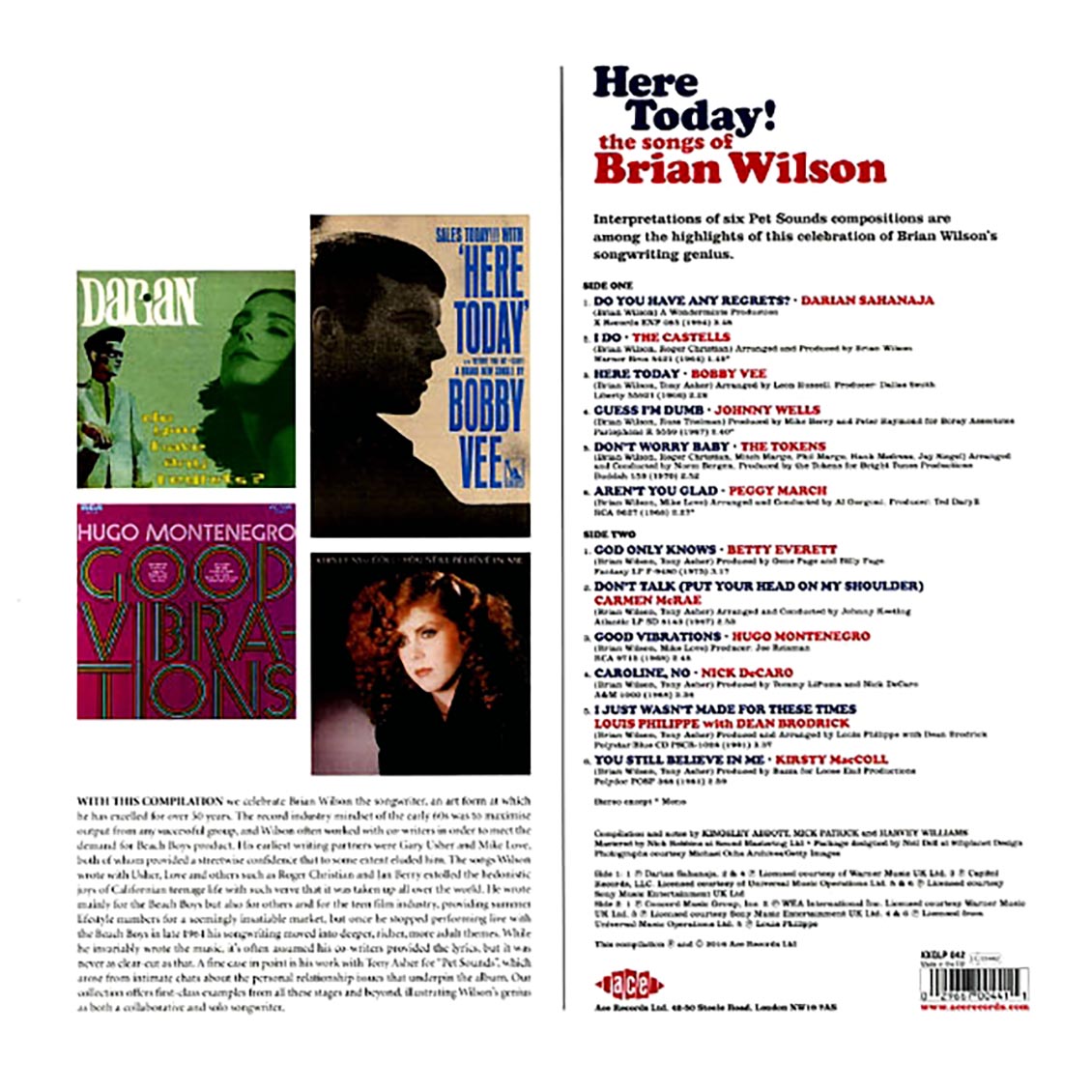 Bobby Vee, The Tokens, Hugo Montenegro, Etc. - Here Today! The Songs Of Brian Wilson