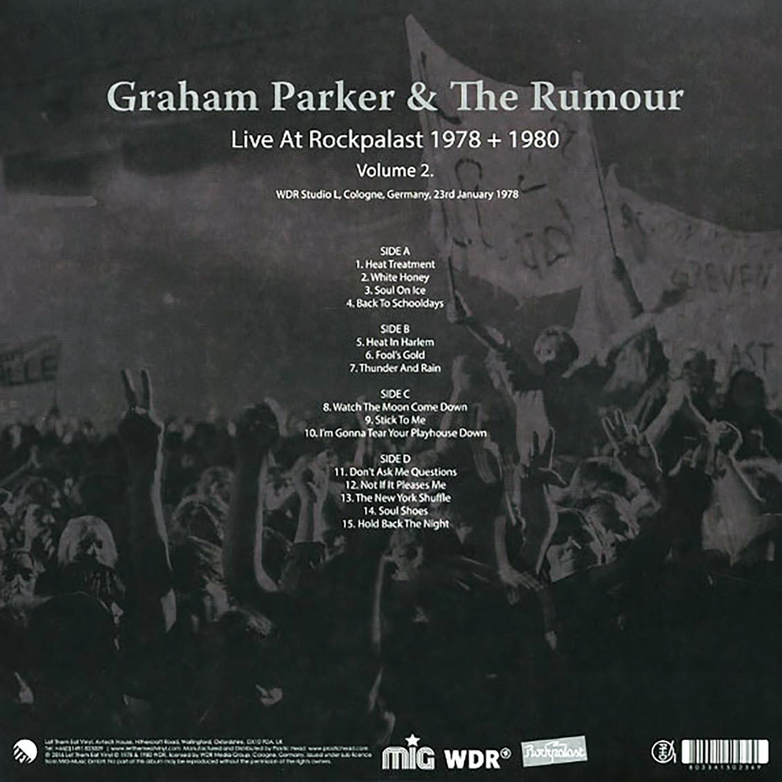 Graham Parker & The Rumour - Live At Rockpalast 1978 + 1980 Volume 2