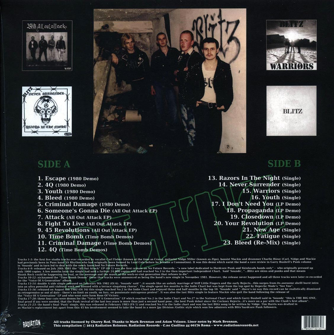 Blitz - Time Bomb: Early Singles And Demo Collection