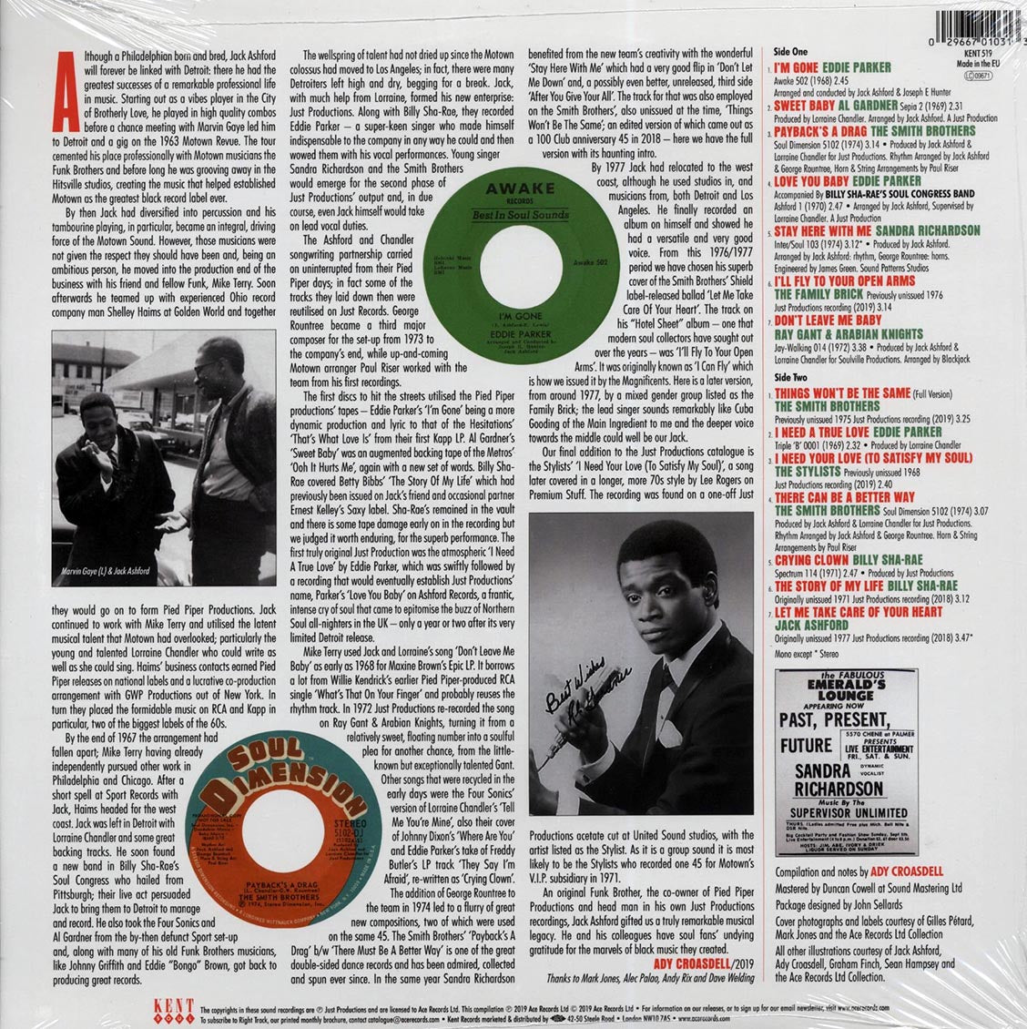 Sandra Richardson, Billy Sha-rae, Eddie Parker, Etc. - Jack Ashdord's Just Productions