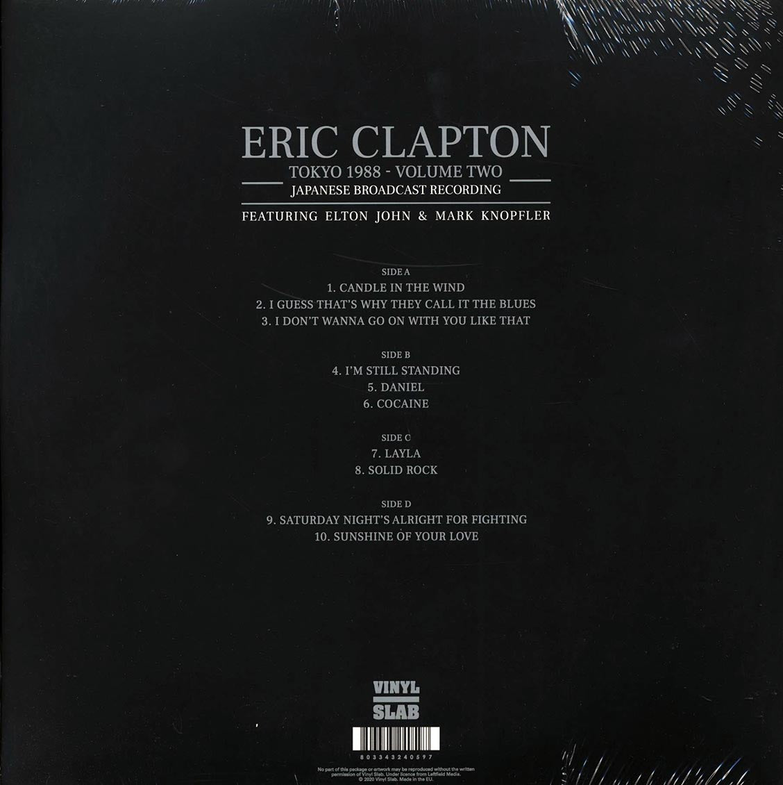 Eric Clapton - Tokyo 1988 Volume 2: Japanese Broadcast Recording Featuring Elton John & Mark Knopfler