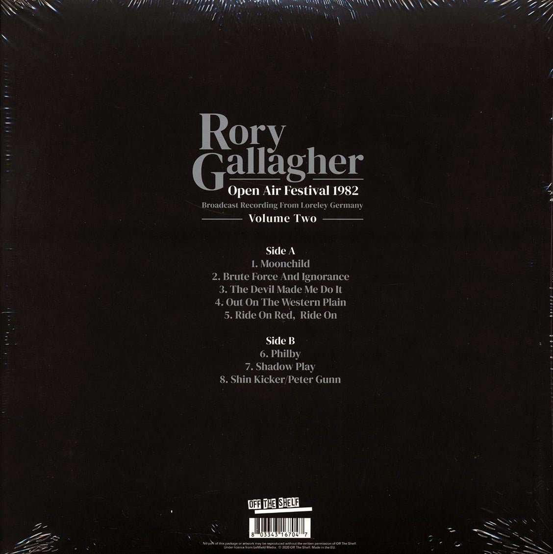 Rory Gallagher - Open Air Festival 1982 Volume 2: Broadcast Recording From Loreley Germany