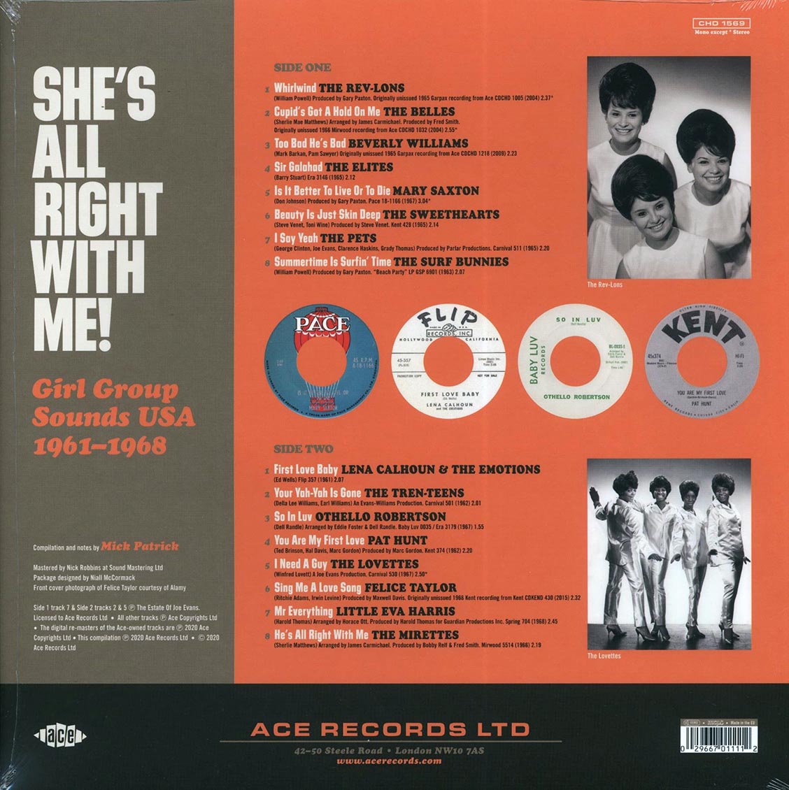 The Surf Bunnies, Beverly Williams, The Pets, The Elites, Etc. - She's All Right With Me! Girl Group Sounds USA 1961-1968