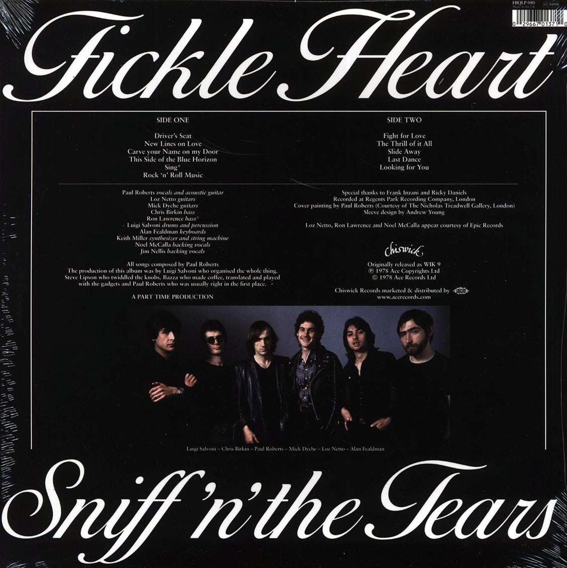 Sniff 'N' The Tears - Fickle Heart