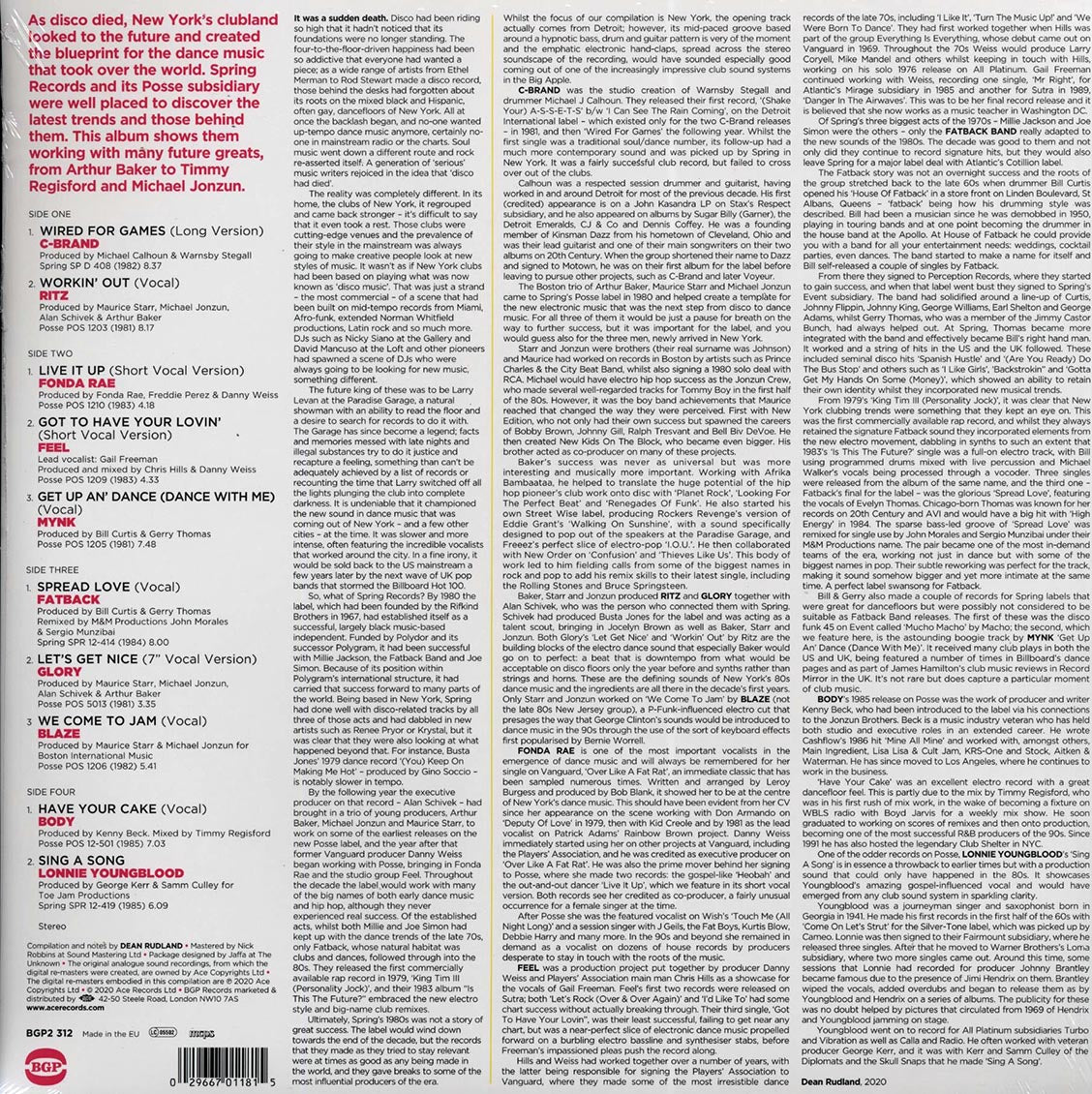 Fatback, Ritz, Blaze, Fonda Rae, Etc. - Lofts & Garages: Spring Records And The Birth Of Dance Music