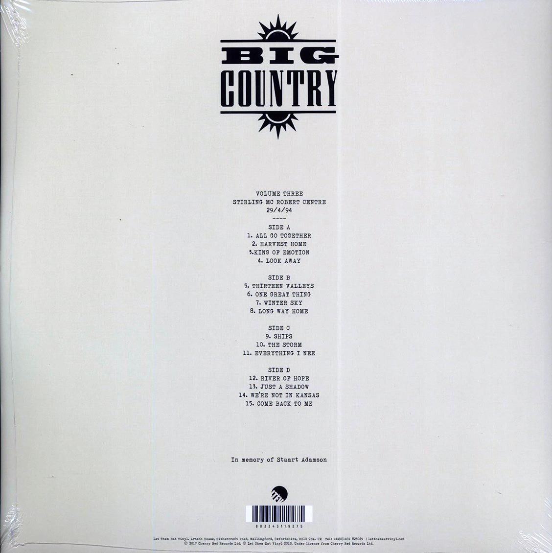 Big Country - We're Not In Kansas: The Live Bootleg Series 1993-1998 Volume 3