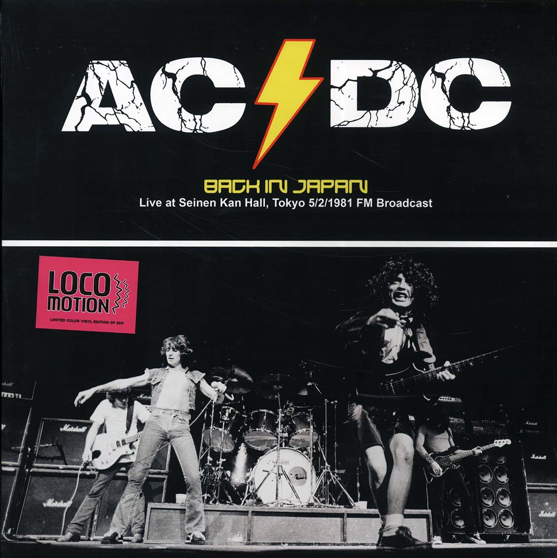 AC/DC - Back In Japan: Live At Seinen Kan Hall, Tokyo 5/2/1981 FM Broadcast Vinyl | Ltd. Ed. Colored Vinyl | Loco Motion, 1981 | Soundtraxx Item No. 283164