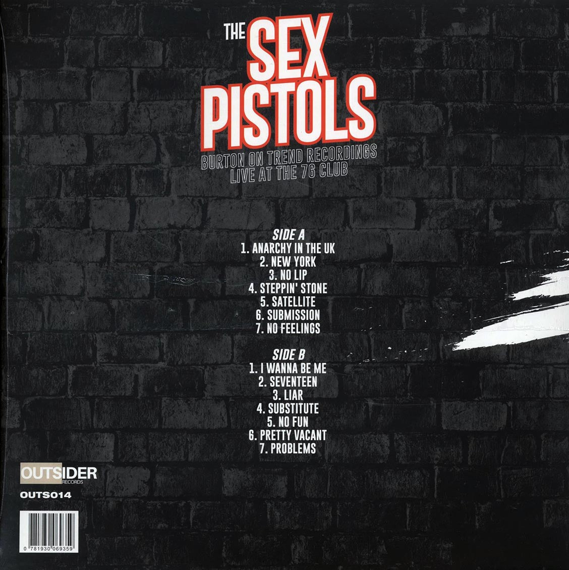 Sex Pistols - Burton On Trend Recordings: Live At The 76 Club