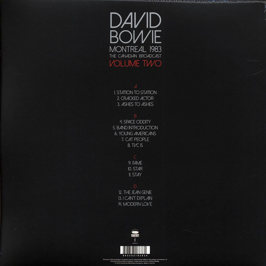 David Bowie - Montreal 1983 Volume 2: The Canadian Broadcast