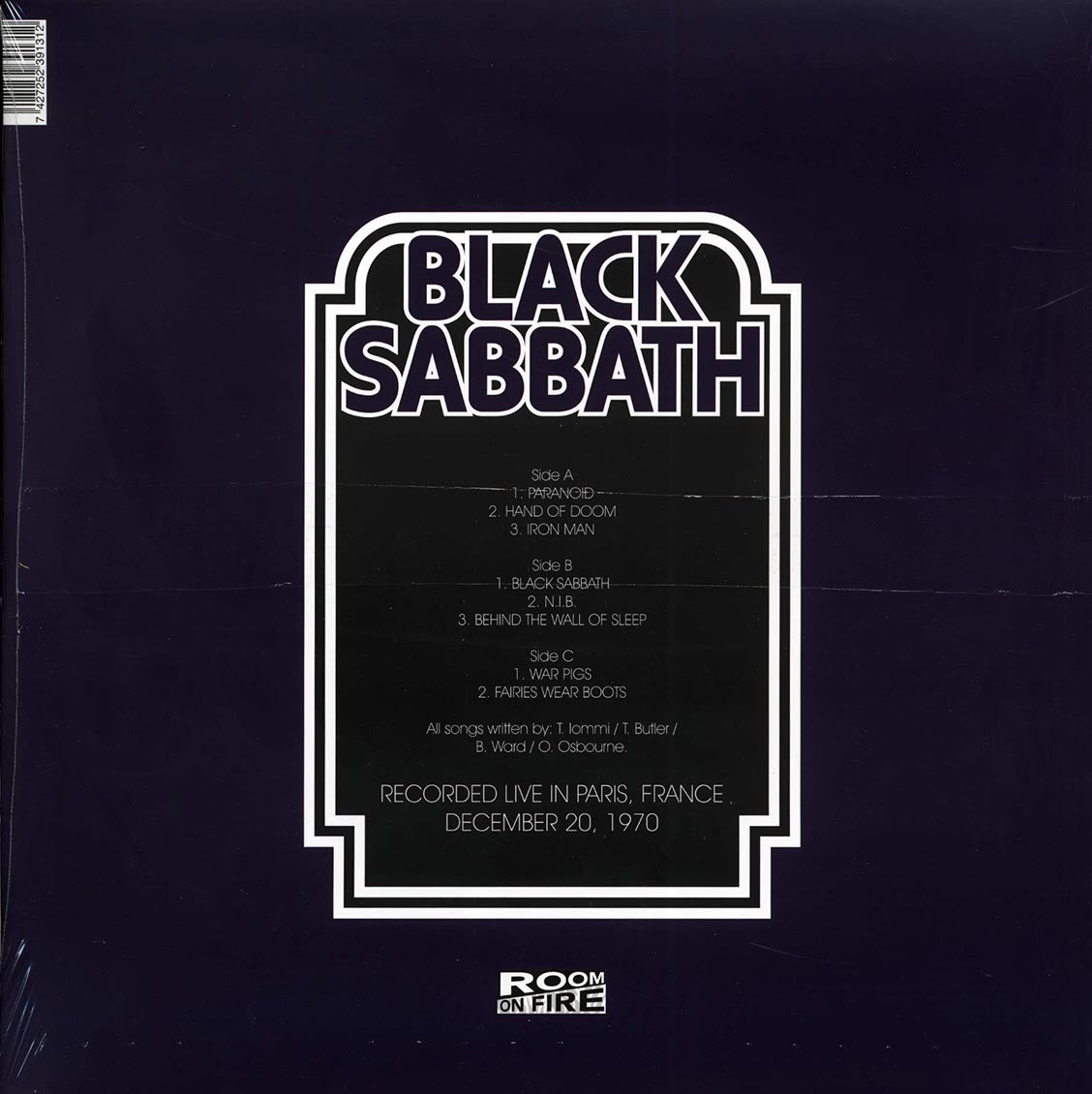 Black Sabbath - Live In Paris 1970