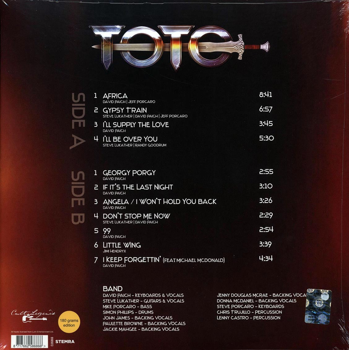 Toto - Bless The Rains 1992: Universal Amphitheatre, Universal City, CA, December 14th