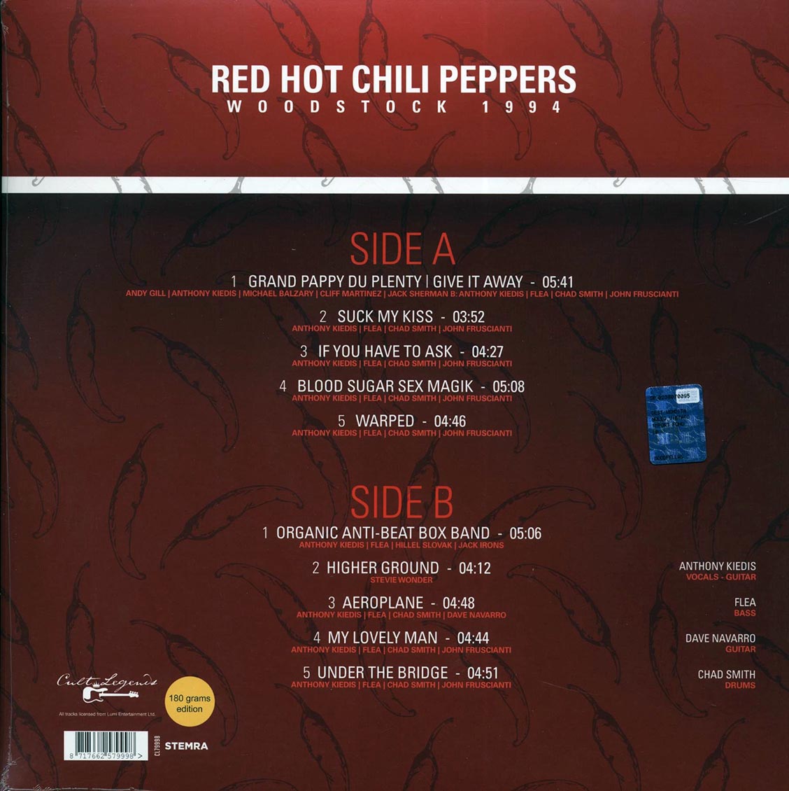 Red Hot Chili Peppers - Best Of Woodstock 1994: The Winston Farm, Saugerties, NY, August 14th