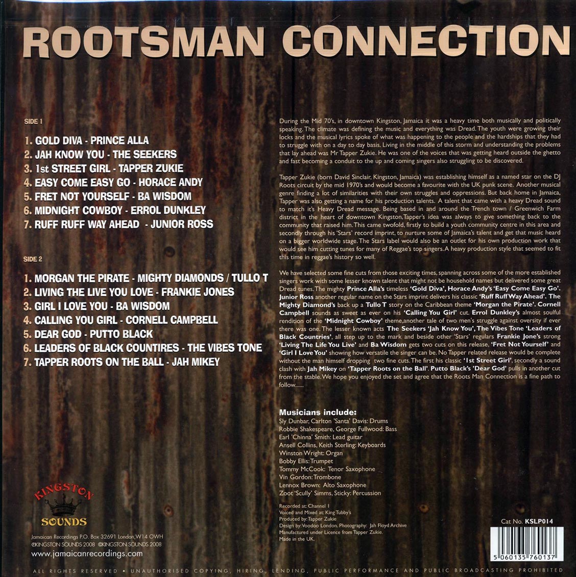 Tappa Zukie, Prince Alla, Etc. - Rootsman Connection